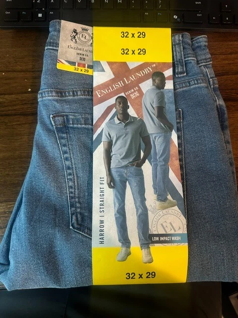 English Laundry Men's Jean Straight Fit, Blue Size 32 X 29 Harrow Straight Fit