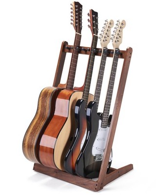 Guitar Stand for Multiple Guitars - Musbeat Hardwood Multi Guitar Stand (3