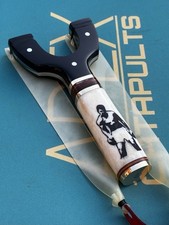 Catapult Slingshot Target gypsy catapult antler handle Handmade Shooting UK NEW