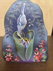 Fenton LE Hand Painted Iceberg Paperweight "TAILORBIRD" JK SPINDLER #7/11 (2021)