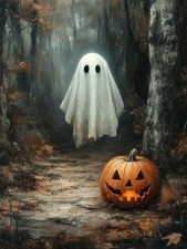 Halloween Ghost Pumpkin " " Diamond Art Kit 5D DIY Painting Craft Wall Decor
