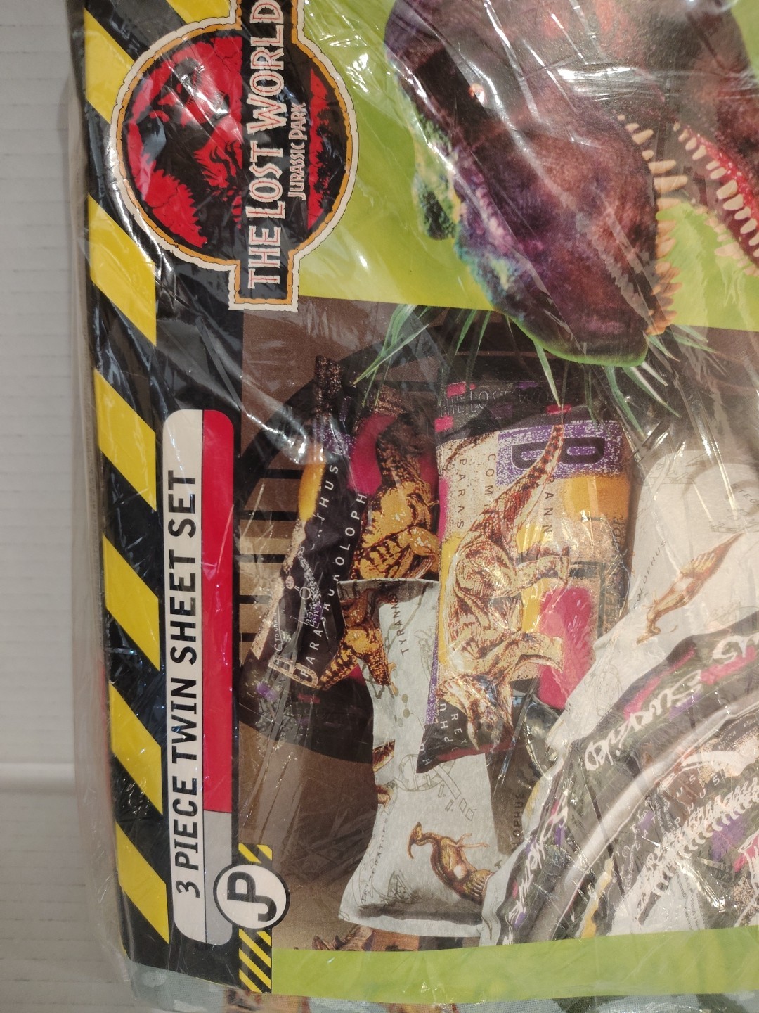 VTG 1997 Jurassic Park The Lost World 3pc Sheet Set New The Bibb Company 
