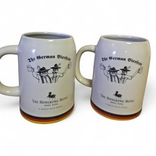 The Marco Polo German Bierfest Stoneware Beer Mug with Logos Marco Polo Hotel X2