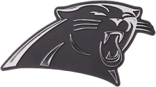 Carolina Panthers Auto Emblem, Silver Chrome Color, Raised Molded Plastic,...