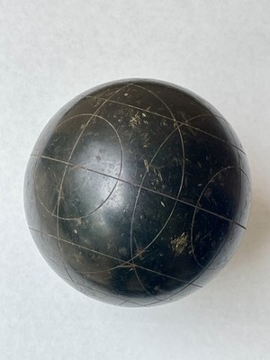 Vintage Bocce Ball Made in Italy 4.5 in 2 lbs Black Unbranded