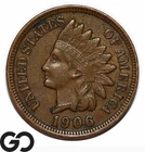 1906 Indian Head Cent Penny, Choice AU++