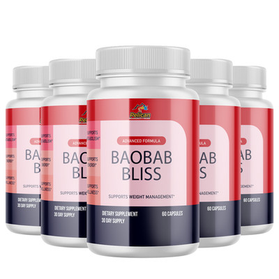 BAOBAB BLISS- Keto & Weight Support- 5 Bottles- 300 Capsules