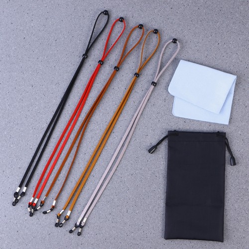 5pz Cinghia per Occhiali Antiscivolo Ferma Occhiali con Borsa in Panno e Panno per Occhiali  - Foto 12 di 12