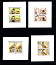 LAOS--2 juegos completos de hojas de recuerdo Scott #283-#291