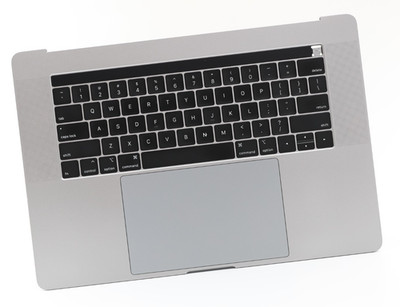 Tastatur Upper Top Case + AKKU MacBook Pro 15'' A1990 Space Grau QWERTY USA Grd C
