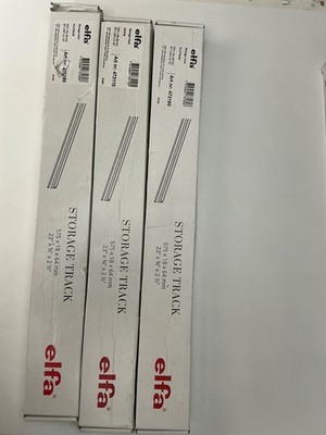 Elfa Storage Track 23  X 3/4  X 2 1/2  Art 473110 White and platinum New