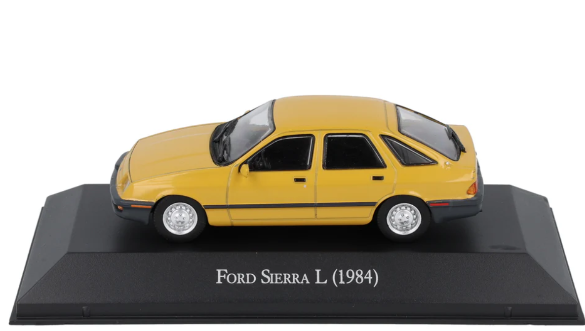 Ford Sierra L (1984) Argentina Car Model Toy Yellow Diecast Salvat 1:43 Scale