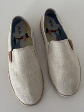 Olukai Women  s Kaula Pa  a Kapa Linen Espadrille Slip Ons Sz 7.5