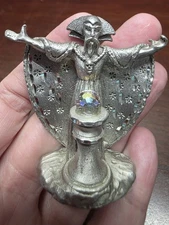 Spoontiques Pewter Wizard Mystical Optical Crystal Ball Miniature Figurine. 3"