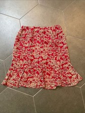 Uniform John Paul Richard Vintage Red Floral A-Line Skirt 10 fits a 6/8 
