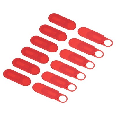 12Pcs 1.1'' x 0.39'' Computer Camera Cover Slide Thin Camera Blocker, Red