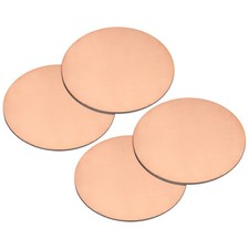 4pcs, Pure Copper Sheet 2" x 0.04" 18 Gauge T2 Copper Metal Round Plate
