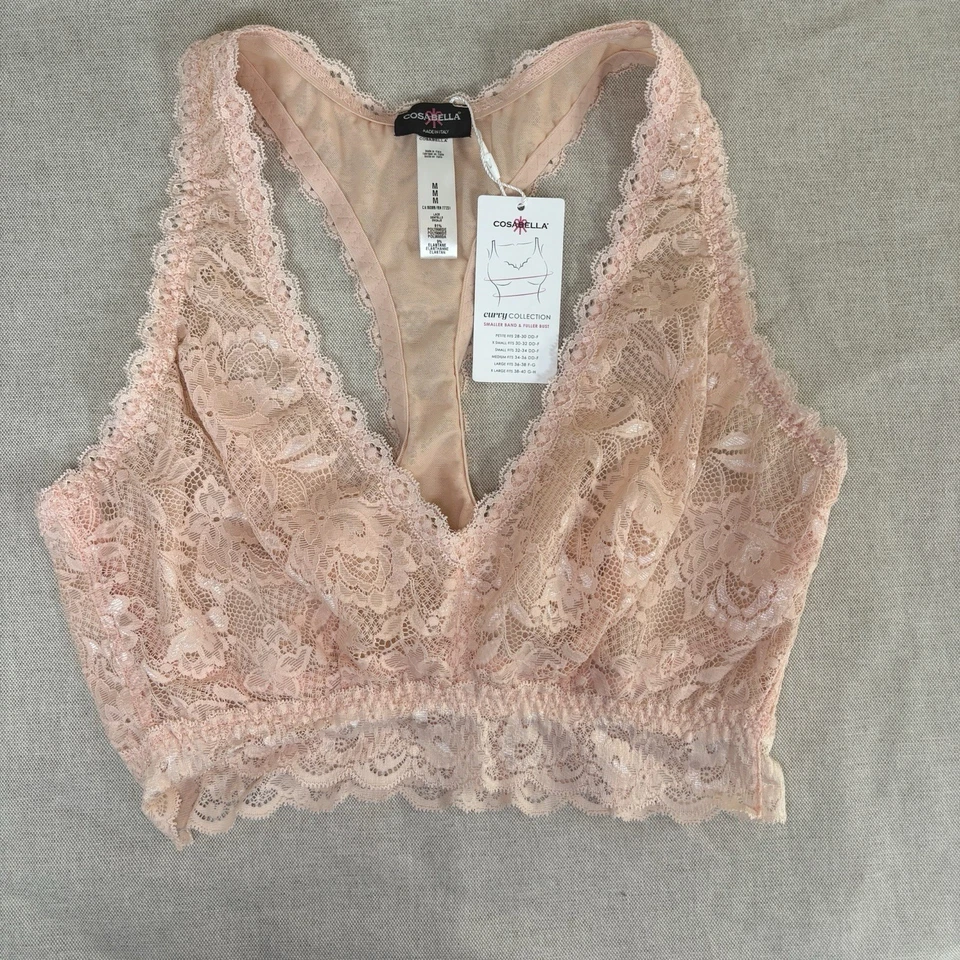 Bralette COSABELLA Never Say Never Curvy Racie espalda deportiva melocotón talla M nuevo con etiquetas Foto 2 de 4