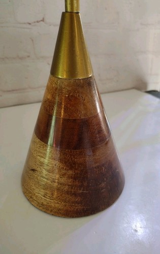 Vintage Tabletop Spinning World Globe On Cone Shaped Wood Base - Picture 4 of 11