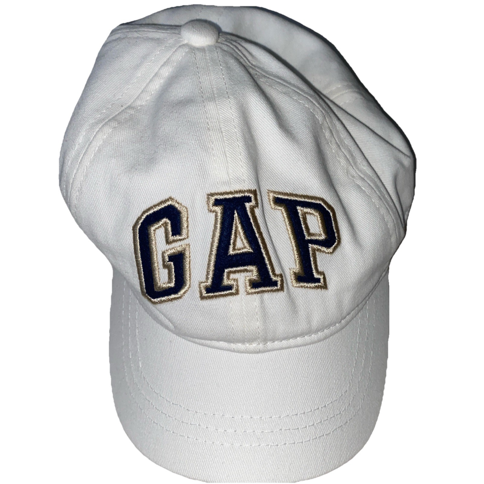 Baby GAP Logo Baseball Cap Infant Toddler 18-24 Mths Baseball Hat White Unisex