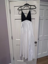 Zara ABITO MIDI A CONTRASTO COLLEZIONE ZW ELEGANTE Maxi abito bianco e nero. Nuovo con etichetta