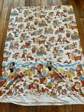 Rare 1970s Vintage Disney Snow White 7 Dwarfs Single Quilt Cover / Pillowcase GC