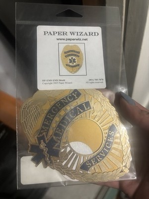 Paper Wizard Die Cut EMT Badge/ Paramedic/ EMS Scrapbooking