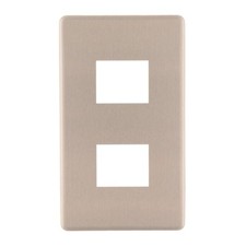 UNIVERSAL-DOUGLAS WN 6502K-8 ALUMINUM PLATE, 1-GANG, 2-DEVICE, FULL-COLOR