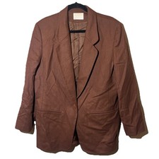 Pendleton Wooten Mills Blazer Women Sz 14 Brown 100 Wool Vintage 80s Lined EUC