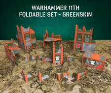 Warhammer 40k 11th Edition Foldable Terrain WH40k 11th Ruins Greenskin Set