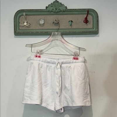 Sandy beach Swimwear Women's White Casual Cotton Shorts small new