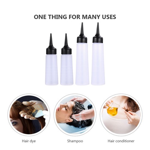 4 Pcs Hair Dye Application Color Bottle Refillable Coloring Bottles Shampoo - Picture 4 of 12