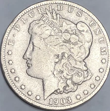 1903 S MORGAN "F/GRADE" SCARCE YEAR/MINT, ATTRACTIVE - ONLY MINTED 1,241,000!👍✅