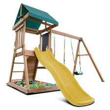 Lifespan Greenvale Kids Backyard Play Centre with 1.8m Yellow Slide