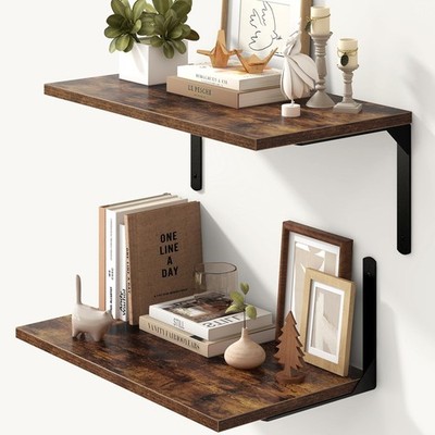 Floating Shelves for Wall, 12 Inch Deep Floating Shelves Set of 2, Wall Mount...
