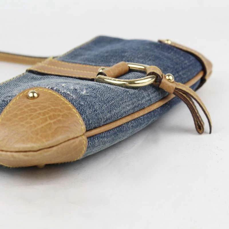 Bolsa de ombro Dolce & Gabbana bolsa jeans leopardo couro marrom marinho autêntica - Imagem 4 de 4