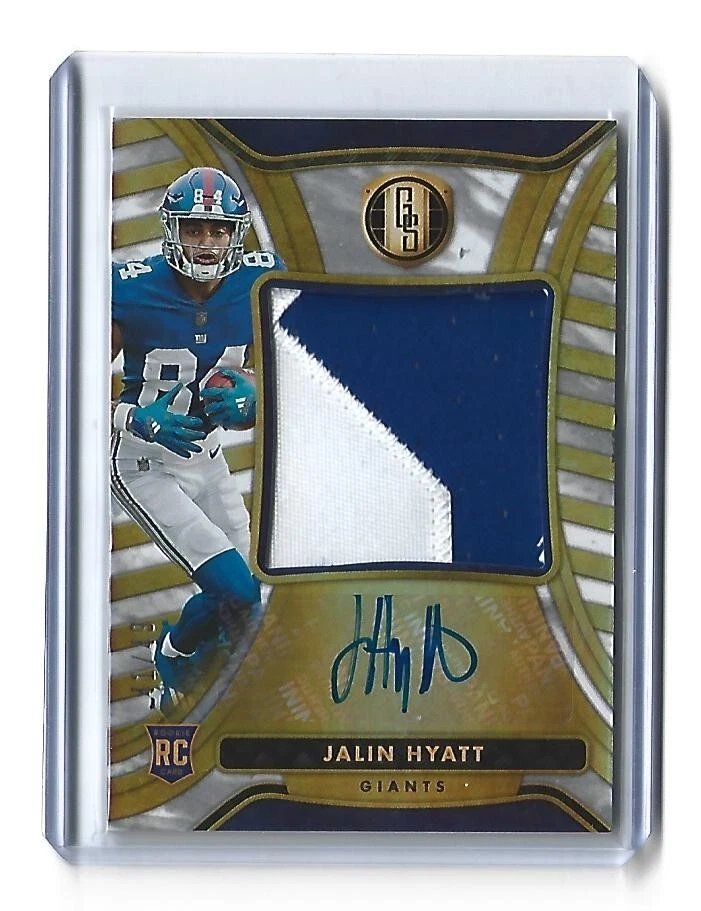 Jalin Hyatt Panini Gold Standard Rookie Jersey Autographs Jumbo #RAJ15 White Gold