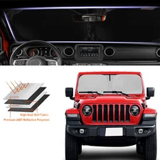 For 2020-2025 Jeep Gladiator JT Accessory Car Windshield Sun Shade UV Ray Block