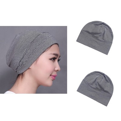 Fashion Adult Unisex Solid Cotton Nightcap Sleep Fashion Head Cap Hat Plain