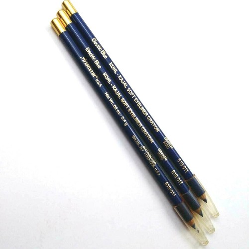 Set of 3 Aristocrat Electric Blue Kohl Kajal Soft Eyeliner Crayon Fard