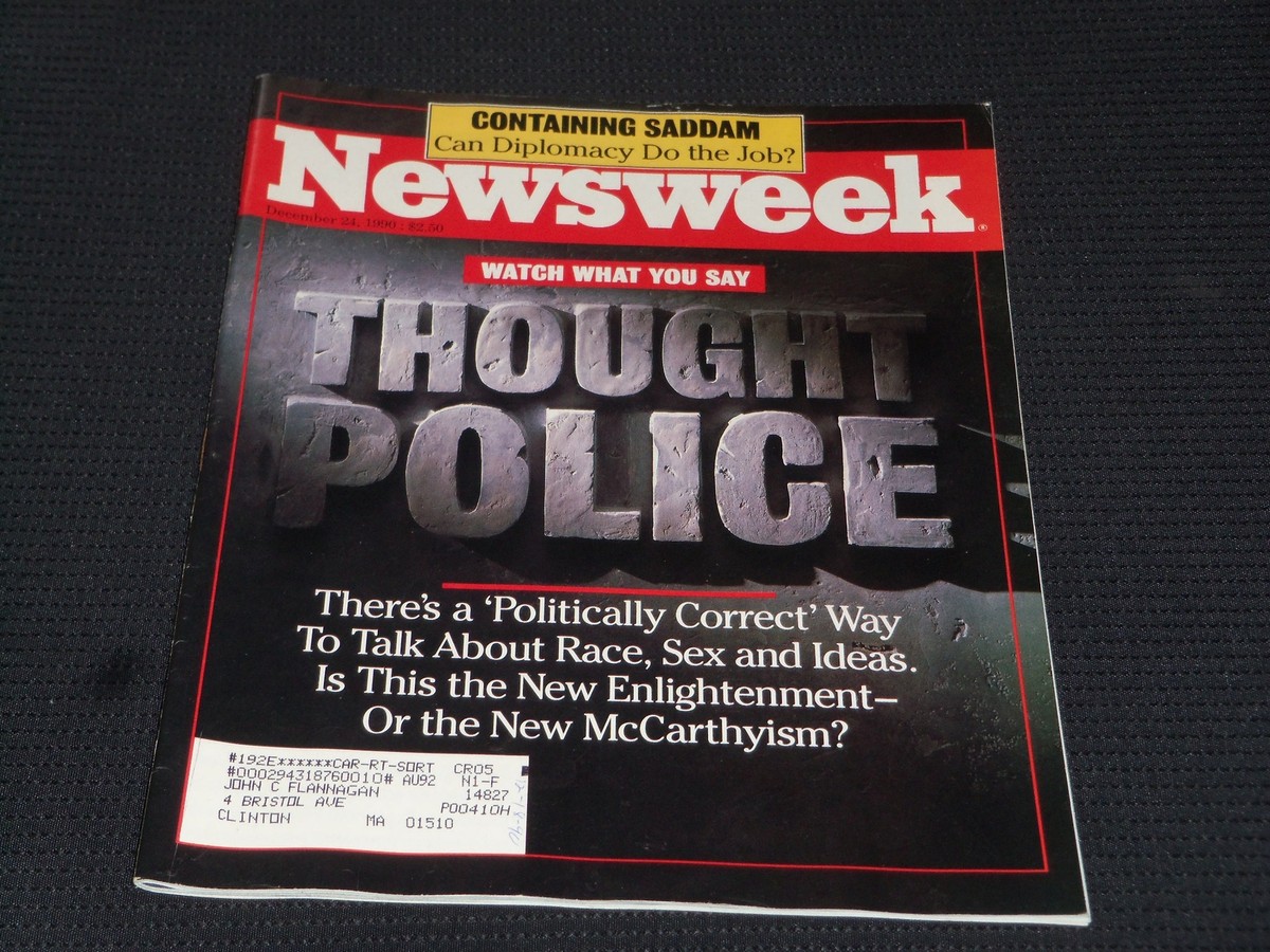 1990 DECEMBER 24 NEWSWEEK MAGAZINE - THOUGHT POLICE FRONT