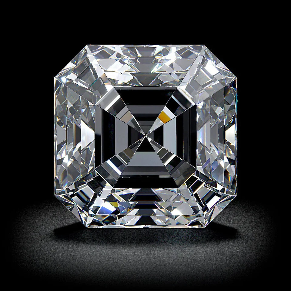 Loose lab Grown CVD Diamond 8.00 MM Asscher D Color IF Clarity Certified  - Image 3 of 4