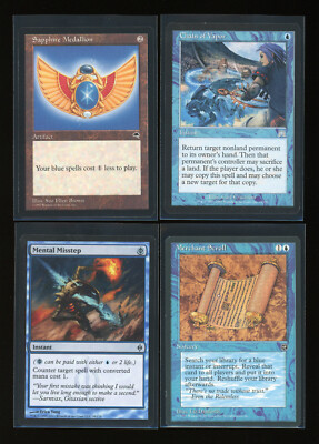 MTG Sapphire Medallion CHAIN OF VAPOR Mental Misstep MERCHANT SCROLL EDH Staples