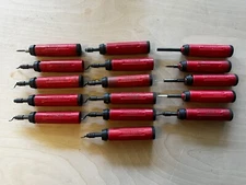 16x Vargus Shaviv Red Handle Deburring Tool Burr Removal Used Condition #237