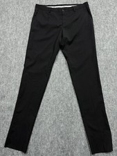 Dolce & Gabbana Dress Pants Men US 38 Slim Fit Black UNHEMMED Italy Wool Blend
