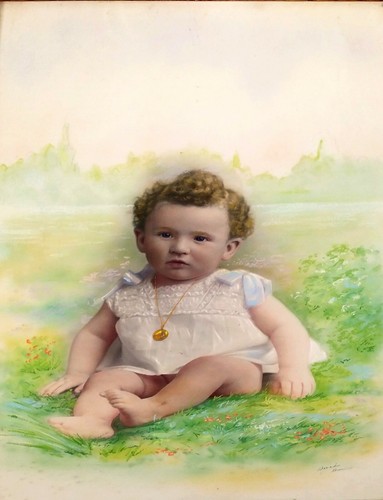 PORTRAIT OF BABY. COLORED PHOTOGRAPH. SIGNED BARÓ. SPAIN. CIRCA 1900 - 第 1/1 張圖片