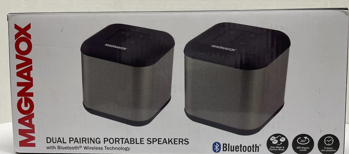 Magnavox dual pairing portable speakers discount