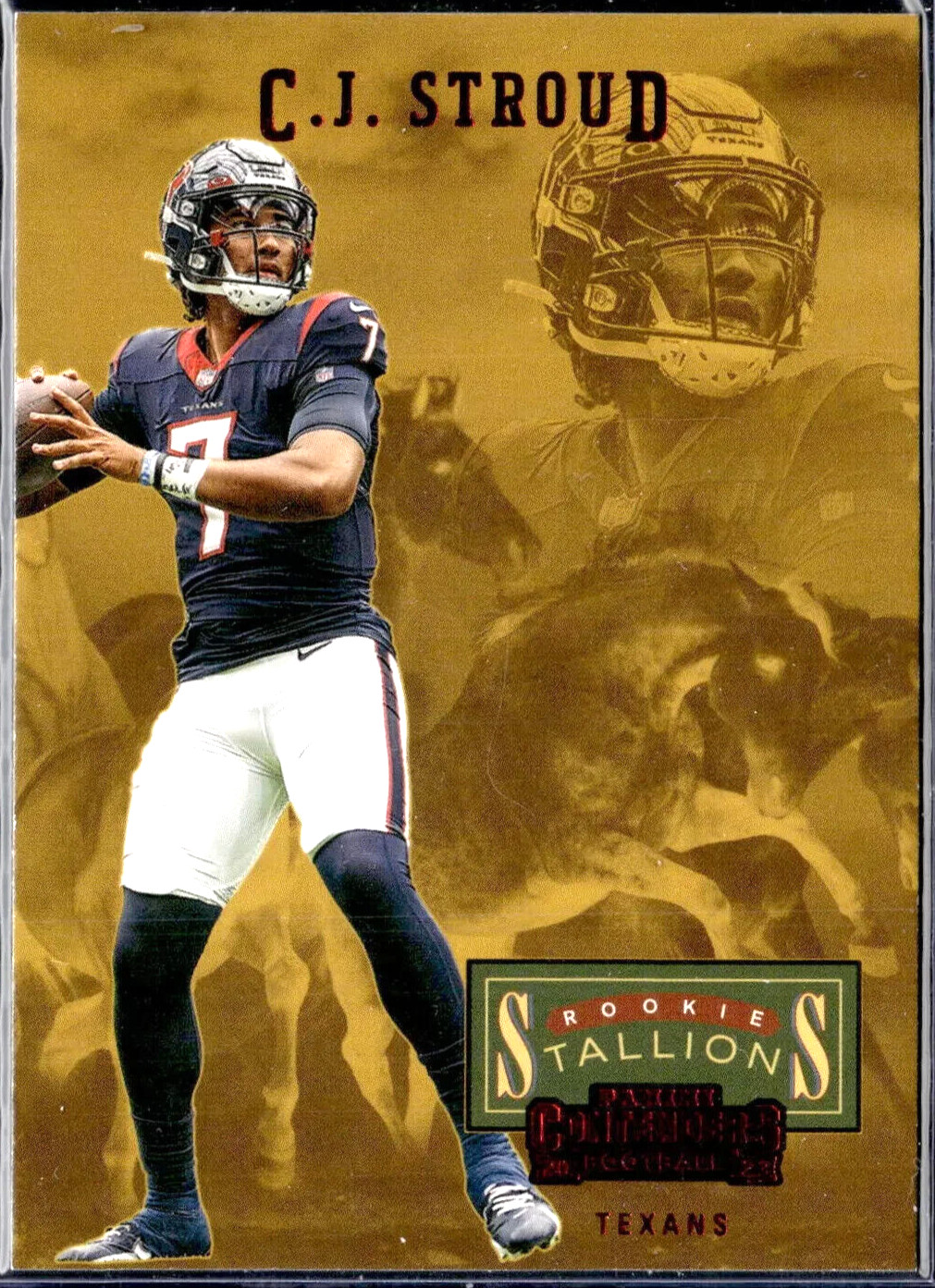 C.J. Stroud 2023 Panini Contenders Football Rookie Stallions Red Foil #6