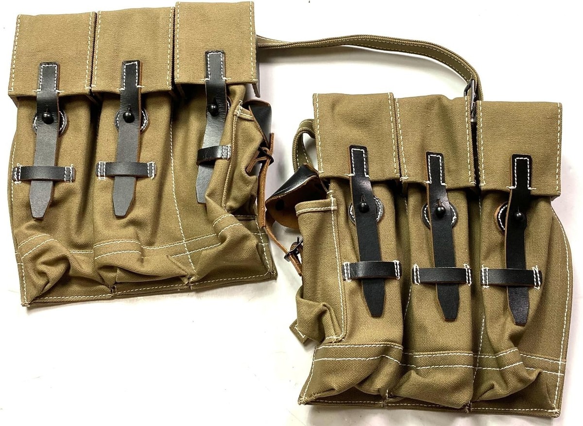 Set - 2) German WW2 MP STG 44 Magazine Pouches Reproduction