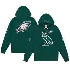 OVO x NFL Hoodies - Eagles Saints Chiefs Seahawks Jets Falcons Octobers Very Own